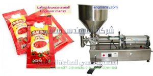 ماكينة تعبئة زيوت الطبخ والصلصة في اكياس ماركة ام توباك