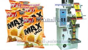 خط تعبئة وتغليف شيبس الذرة المحشي بالشوكلا والكريمة