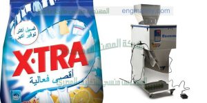 ماكينة تعبئة اكياس مساحيق الغسيل من المهندس منسي لماكينات التعبئة والتغليف